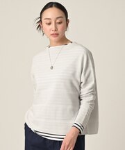 【ゆったり/洗える】クロップドニットプルオーバー