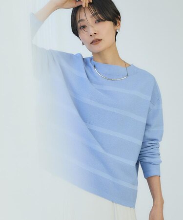 【ゆったり/洗える】クロップドニットプルオーバー