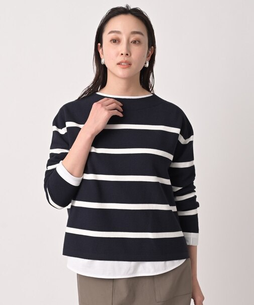 【ゆったり/洗える】クロップドニットプルオーバー