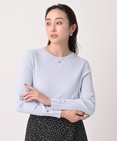 ワイドリブニットプルオーバー