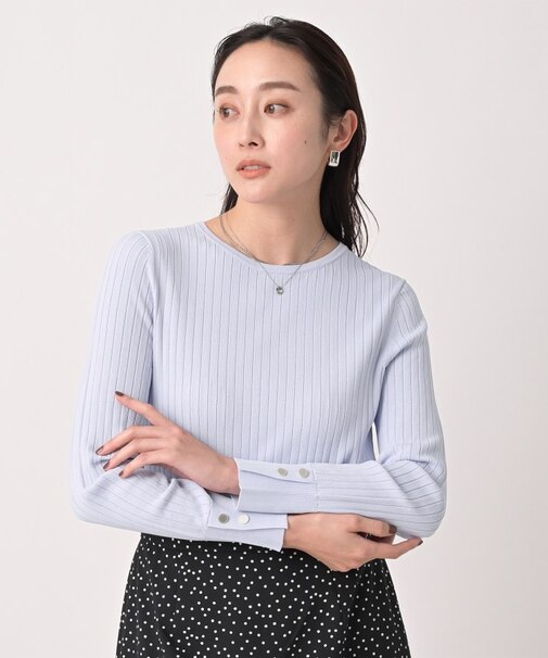 ワイドリブニットプルオーバー