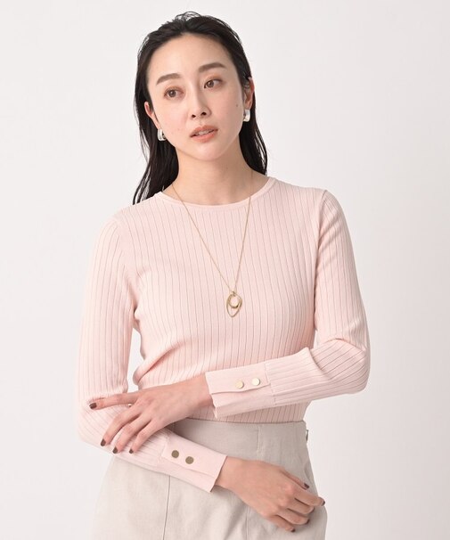 ワイドリブニットプルオーバー