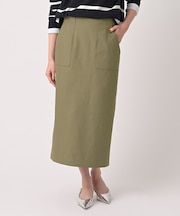 【洗える/後ろウエストゴム】オックスアイラインスカート