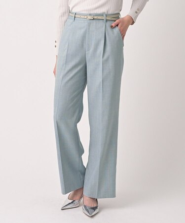 シャンブレーワイドパンツ