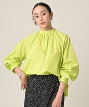 タイプライタースタンドネックブラウス