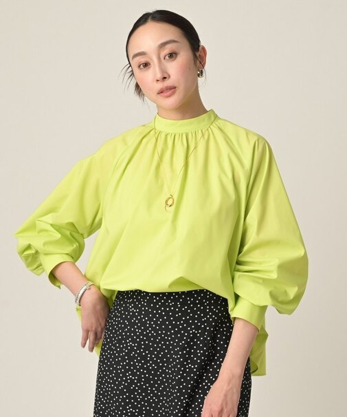 タイプライタースタンドネックブラウス