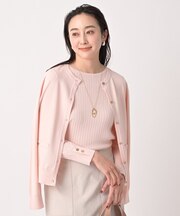 クルーネックニットカーディガン