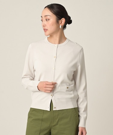 クルーネックニットカーディガン