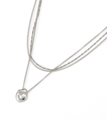 【ステンレス】レイヤードチェーンネックレス