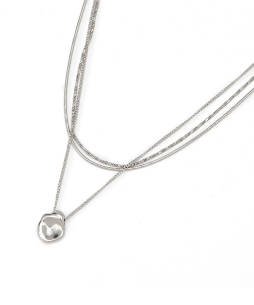 【ステンレス】レイヤードチェーンネックレス