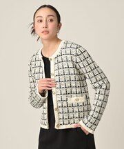 【TORRAZZO DONNA】ツイードコットンカーディガン