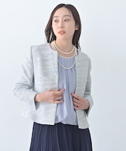 ツイード ペプラムジャケット