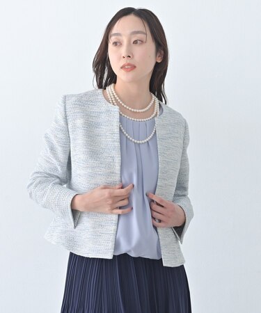 ツイード ペプラムジャケット