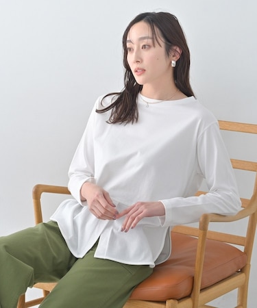 【Liyoca】ベーシック天竺スリットプルオーバー