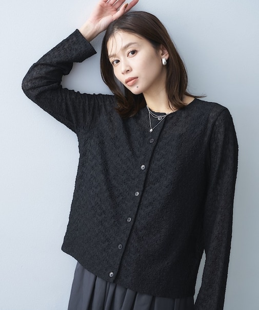 ストレッチレースカーディガン