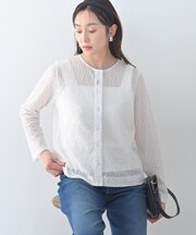 ストレッチレースカーディガン