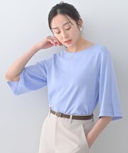 袖スリットニットプルオーバー