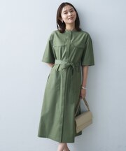 シャンブレーシャツワンピース