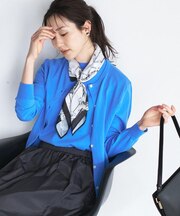 コットンクルーネックカーディガン