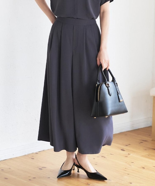 【夏の名品セットアップが今年も登場!/はっ水/遮熱】リラクミスト ガウチョパンツ