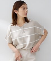 前後2WAYフレンチスリーブニット