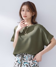 【古畑星夏さん着用/11色展開/体型カバー】前後2WAYフレンチスリーブニット