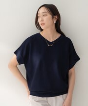 前後2WAYフレンチスリーブニット