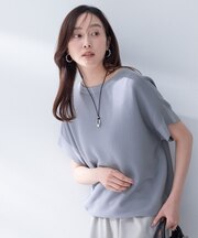 【古畑星夏さん着用/11色展開/体型カバー】前後2WAYフレンチスリーブニット