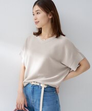 前後2WAYフレンチスリーブニット