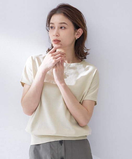 【9色展開/アンサンブル可/洗える】コットンベーシックニット
