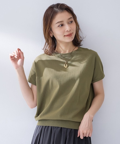 【9色展開/アンサンブル可/洗える】コットンベーシックニット