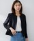 【洗える/短ジャケ】ミニマルシルエットジャケット