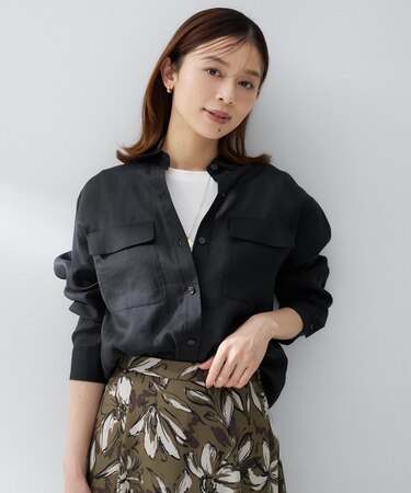 【接触冷感/シアー/前開きボタン】ドライタッチシャツ