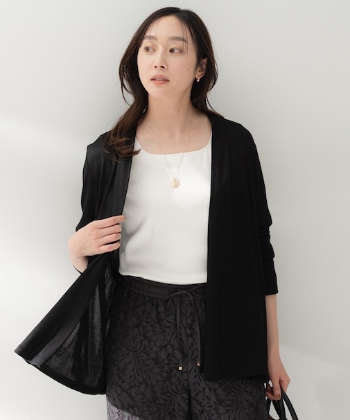 【接触冷感/UVカット/遮熱機能】フライスジャージカーディガン