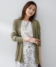 【接触冷感/UVカット/遮熱機能】フライスジャージカーディガン