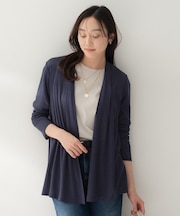 【接触冷感/UVカット/遮熱機能】フライスジャージカーディガン