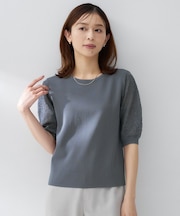 【洗える】エレガンススリーブニット