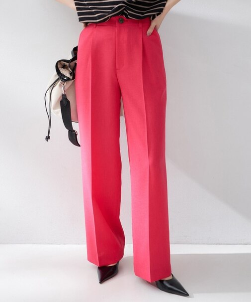 【セットアップ可/UVカット/接触冷感/遮熱/通気性】スラブワイドパンツ