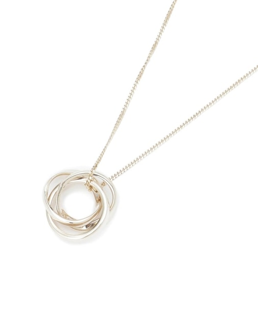 【ステンレスチェーン】リングネックレス