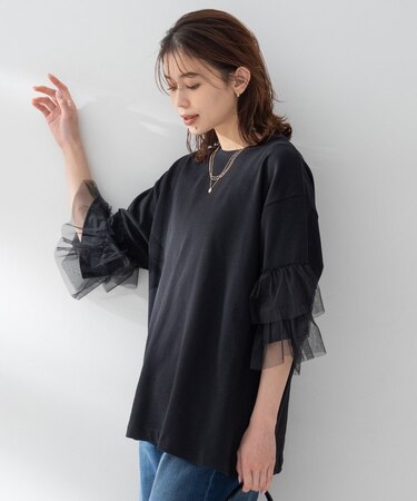 【Munich】ラッフルスリーブトップス