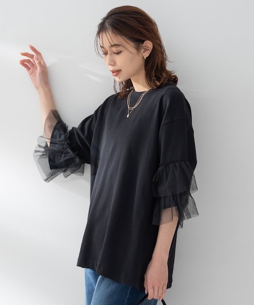 【Munich】ラッフルスリーブトップス