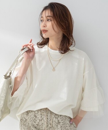 【Munich】ラッフルスリーブトップス
