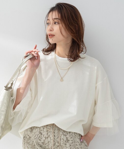 【Munich】ラッフルスリーブトップス