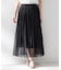 【ウエストゴム/洗える/エレガント】エアリーシアープリーツスカート