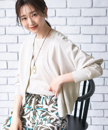 【アンサンブル可/日除け・冷房対策】シアーレーヨンZIPカーディガン