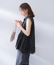 【PROTAGPNISTA】スカラップレースブラウス