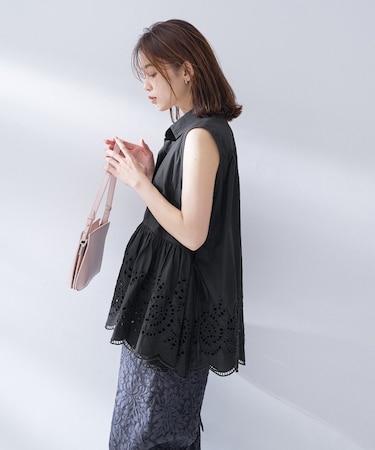 【PROTAGPNISTA】スカラップレースブラウス