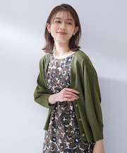【アンサンブル可/シアー】リネンエステルカーディガン