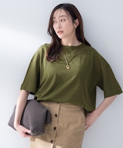 【アンサンブル可/Tシャツ風/ゆったり】リラックスニットトップス