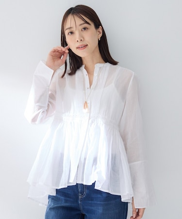 【MARILYN MOON】シアーレースブラウス